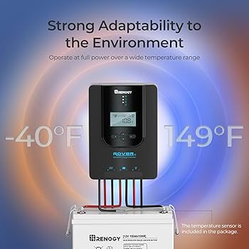 アクセサリー Renogy Rover 40A MPPT Charge Controller Renogy Rover 40 Amp 12V/24V DC Input MPPT Solar Charge